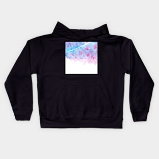 Hand drawn abstract square watercolor grunge background Kids Hoodie